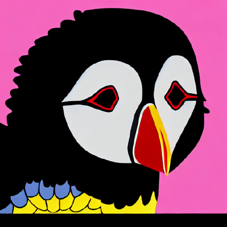 Illustrated puffin, Ryan Craighead's GitHub profile artwork